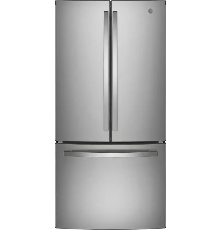 GE Standard-Depth 24.8-cu ft 3 -Door French Door Refrigerator with Ice Maker with Water Dispenser ( Stainless Steel ) ENERGY STAR Certified GE Standard-Depth 24.8-cu ft 3 -Door French Door Refrigerator with Ice Maker with Water Dispenser ( Stainless Steel ) ENERGY STAR Certified