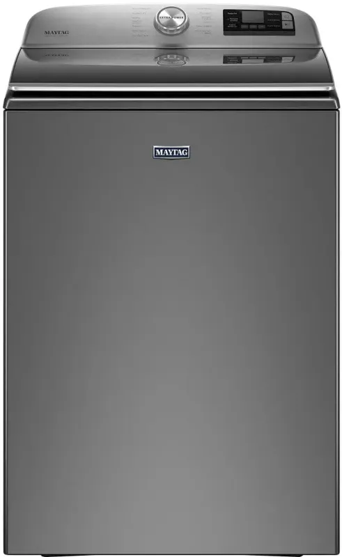 Maytag Smart Capable 5.2-cu ft High Efficiency Agitator Smart Compatible Top-Load Washer ( Metallic Slate ) ENERGY STAR