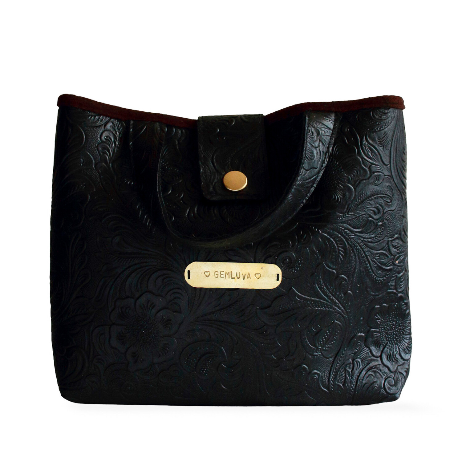 Western Faux Leather Black Purse