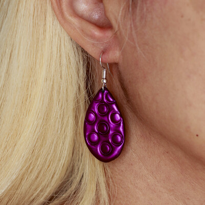 Purple Textured Style Earrings