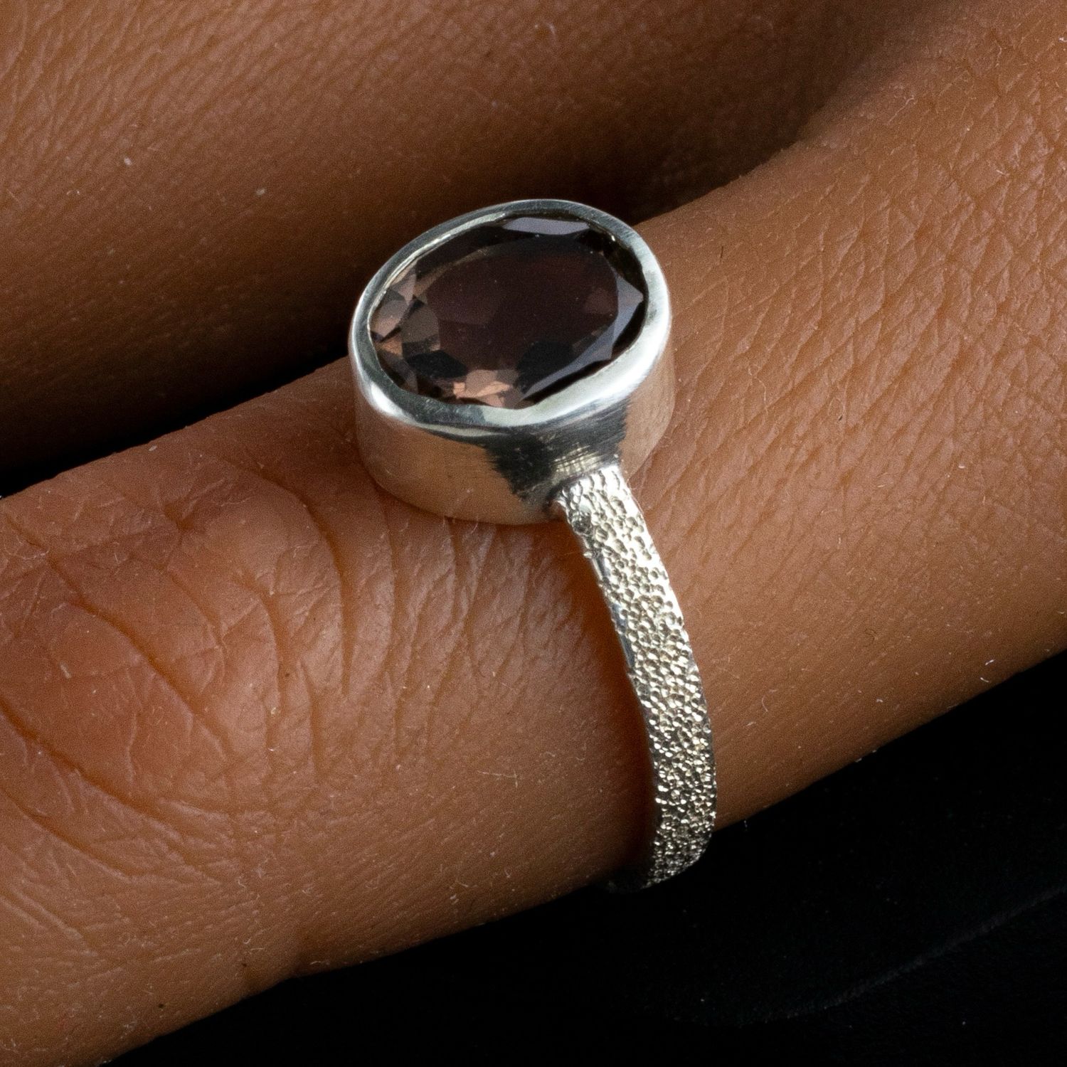 Smoky Quartz Cocktail Ring
