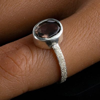 Smoky Quartz Cocktail Ring
