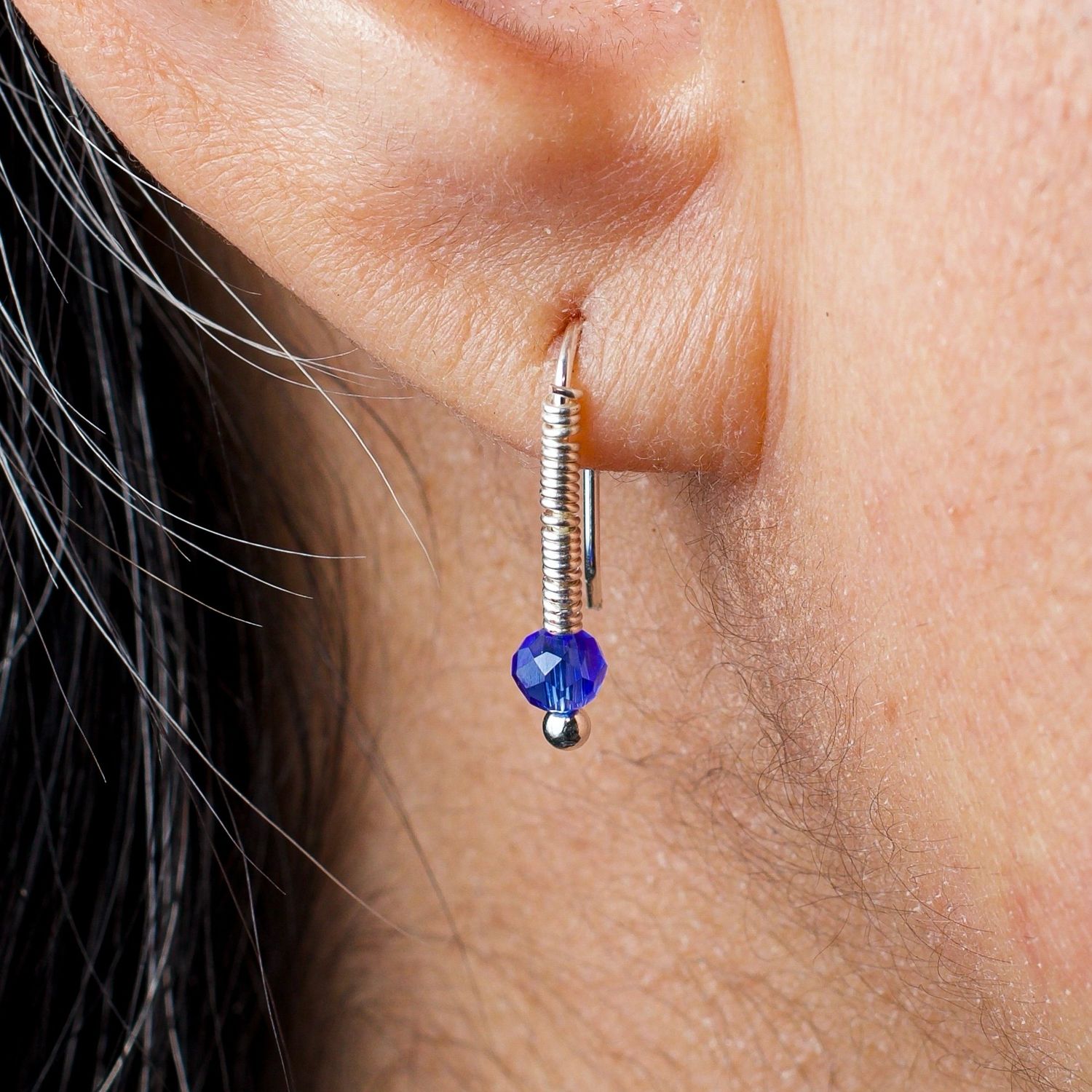 SP BLUE HUGGIES EARRINGS