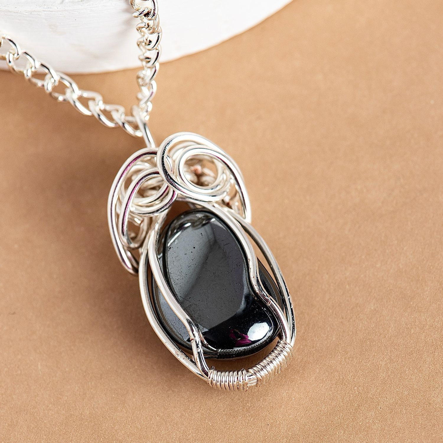 SP Swirl Hematite Necklace