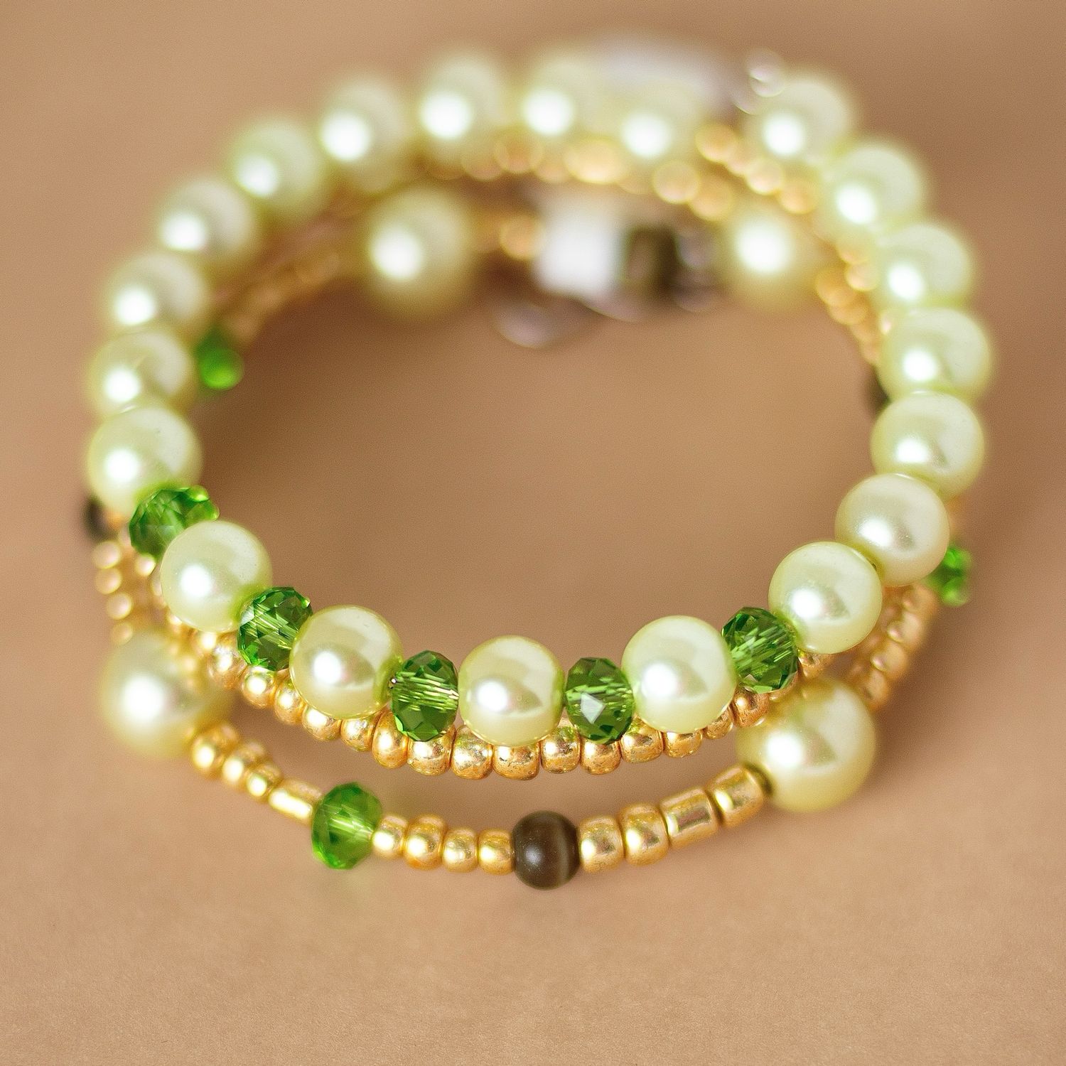 Silver Plated Green Aventurine Bracelet