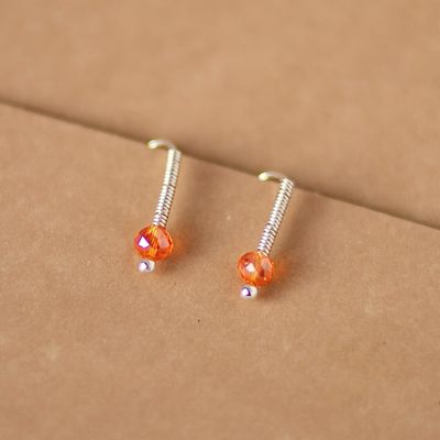 SP Orange Huggies Earrings