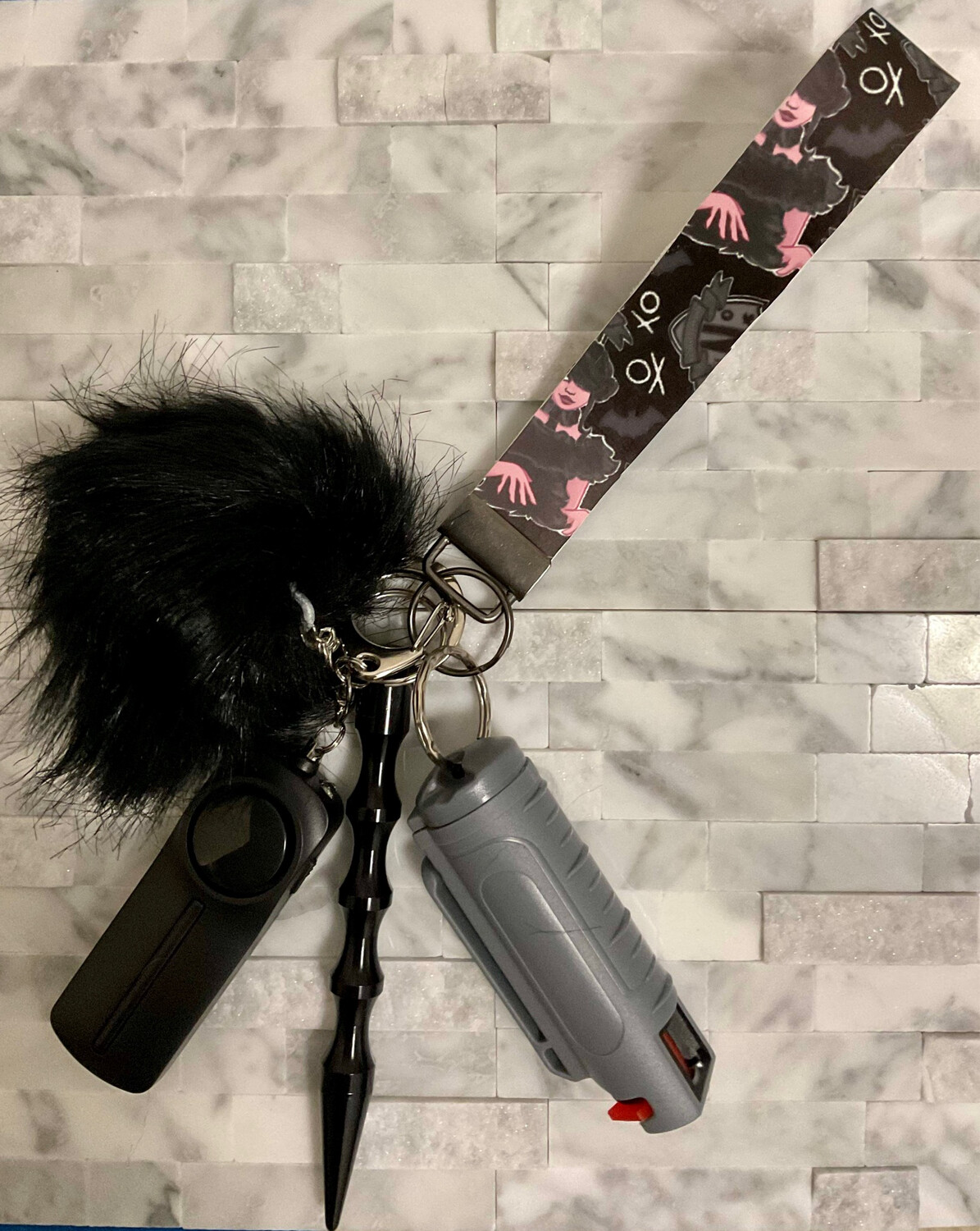 Allergic To Color Safety Keychain