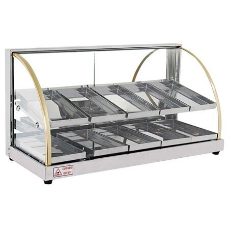 Vitrina Caliente Doble Piso Sobre Mostrador W10BD Tita