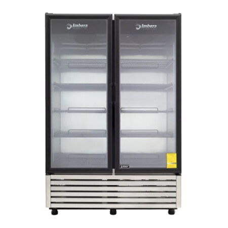 Refrigerador Vertical Acero Inoxidable 2 Puertas de Vidrio VRD43-INOIX Imbera