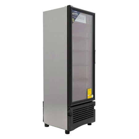 Refrigerador Vertical Acero Inoxidable Puerta de Vidrio VR-12 D Imbera
