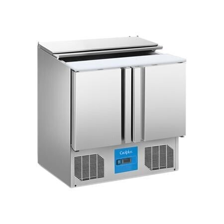 Mesa Fría para Ensaladas de 2 Puertas de 320 Litros Tipo Europea S902 Migsa