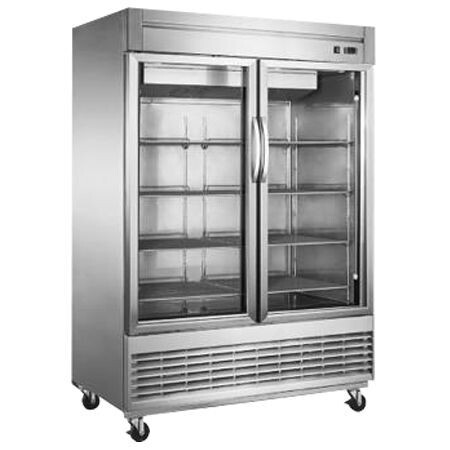 Congelador Vertical en Acero inoxidable de 2 Puertas de Cristal UR-54F-2G Migsa