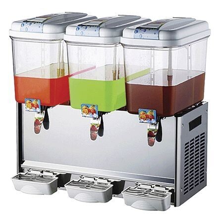 Enfriador de Aguas Frescas de 3 Tanques de 18 Litros c/u Tipo Fuente (Spray) LYP-3X18 Migsa