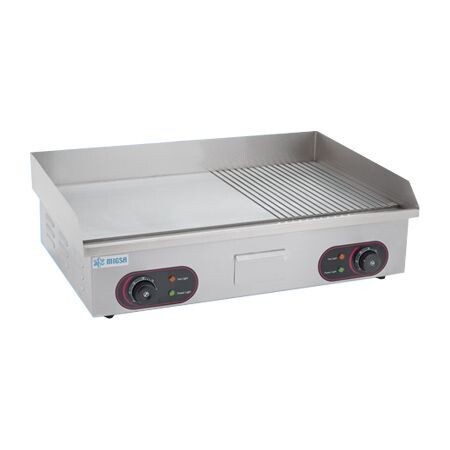 Plancha Grill Mitad Lisa y Mitad Acanalada Eléctrica BN-822B Migsa