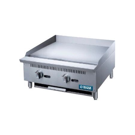 Plancha Comercial a Gas de 2 Quemadores MGRG-24-MG Migsa