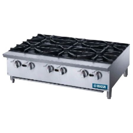 Parrilla Comercial a Gas 6 Quemadores XRB-6-MG Migsa