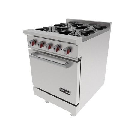Estufa de 24" 4 Quemadores y Horno a Gas CG-41 Drago