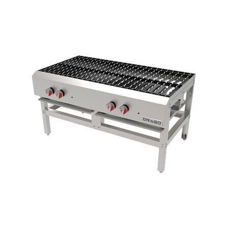 Estufón 2 Sección de Acero Inoxidable a Gas EG-23 Drago