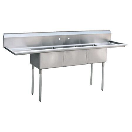 Fregadero de 3 Tarjas con 2 Escurridero Laterales F3T-1