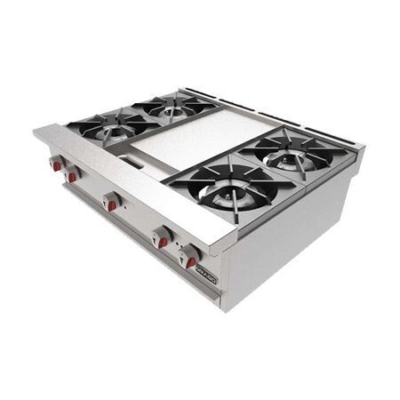 Parrilla de 4 Quemadores y Plancha 1" CG-40P Drago