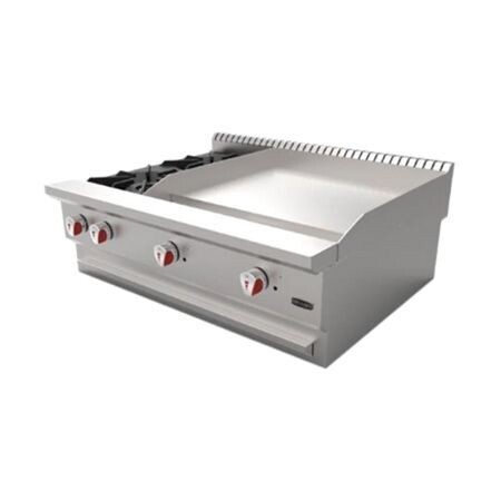 Parrilla 2 Quemadores y Plancha de 2" CG-20PD Drago