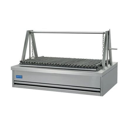 Asador Profesional Tipo Argentino de Sobreponer Acero Inoxidable Tipo 441 ZATASP-090 San-Son