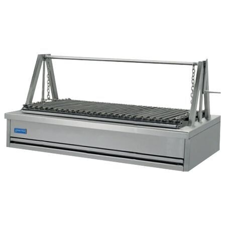Asador Profesional Tipo Argentino de Sobreponer Acero Inoxidable Tipo 441 ZATASP-120 San-Son