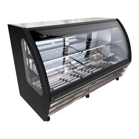 Vitrina Carnicera Cristal Curvo Negra BHS200C-N-F2 Imbera