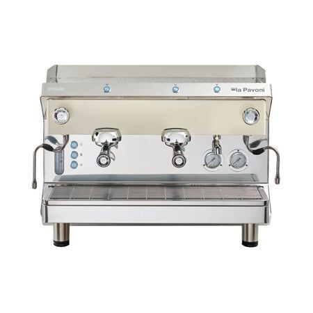 Cafetera Semiatomática de 2 Grupos Blanca GENIALE GENIALE2MB La Pavoni
