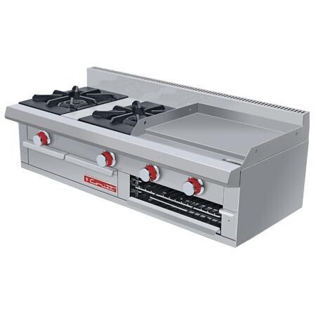 Estufa a Gas 2 Quemadores + 1 Plancha + Gratinador MINICHEF PETIT DE MESA ECO Coriat