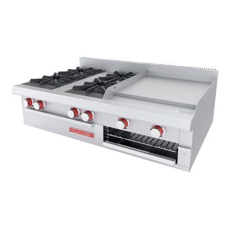 Estufa a Gas 4 Quemadores + 1 Plancha + 1 Gratinador MINICHEF MÁSTER DE MESA PREMIUM Coriat
