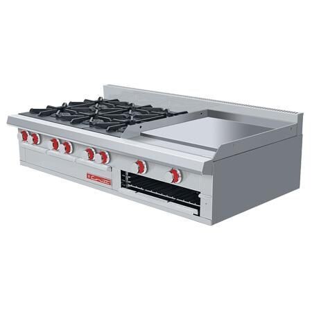 Estufa a Gas 6 Quemadores + 1 Plancha + 1 Gratinador EC-6-GRILL MÁSTER DE MESA TREND Coriat