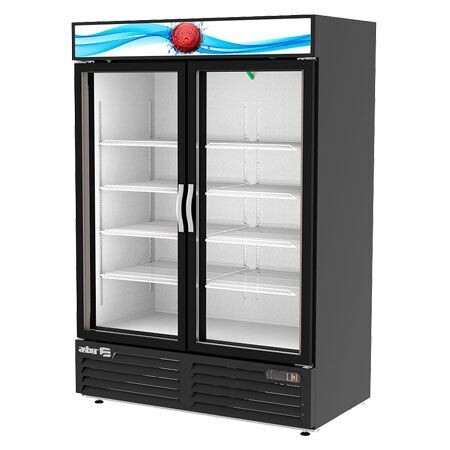 Refrigerador Vertical 2 Puertas de Vidrio Abatibles ARMD-49-HC (Merchandiser Line) Asber