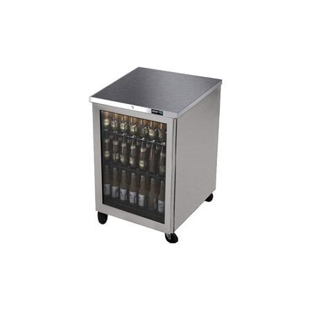 Refrigerador de Contra Barra 1 Puerta de Cristal Acero Inoxidable ABBC-23-SG-HC (Professional Line) Asber