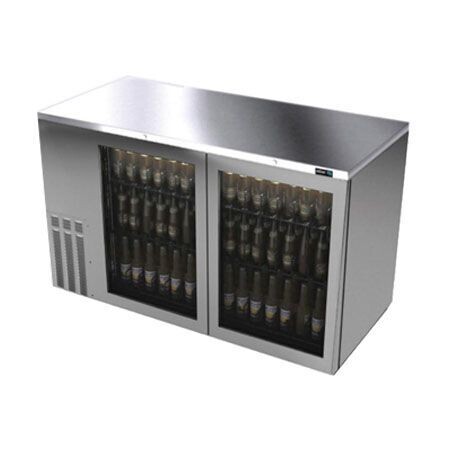 Refrigerador de Contra Barra 2 Puertas de Cristal Acero Inoxidable ABBC-68-SG-HC (Professional Line) Asber