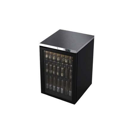 Refrigerador de Contra Barra 1 Puerta de Cristal Vinil Negro ABBC-23G-HC (Professional Line) Asber