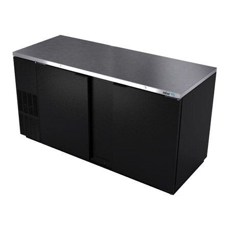 Refrigerador de Contra Barra 2 Puertas Solida Vinil Negro ABBC-68-HC (Professional Line) Asber