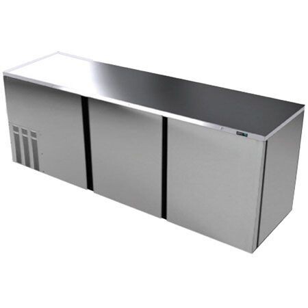 Refrigerador de Contra Barra 3 Puertas Solida Acero Inoxidable ABBC-94-S-HC (Professional Line) Asber