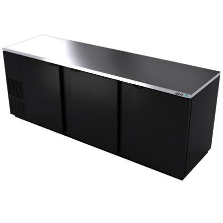 Refrigerador de Contra Barra 3 Puertas Solida Vinil Negro ABBC-94-HC (Professional Line) Asber