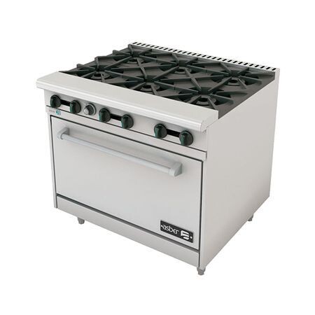 Estufa a Gas de 6 Fuegos Abiertos AER-6-36 (Restauran Line) Asber