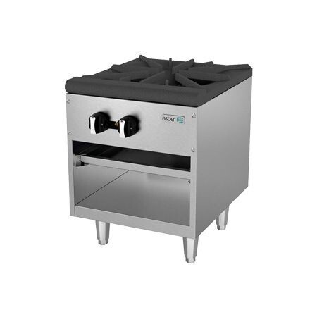 Fogón de Piso a Gas de 1 Sección AESP-18-2 (Restaurant Line) Asber