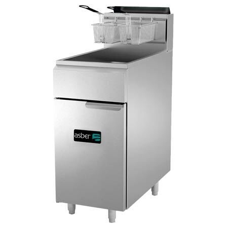 Freidora a Gas 1 Tina 3 Quemadores 24 Litros AEF-4050-S-E (Restaurant Line) Asber