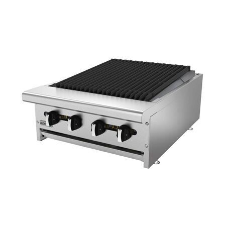 Asador a Gas con Cercha Perimetral Piedra Volcánica AECRB-24 (Restaurant Line) Asber