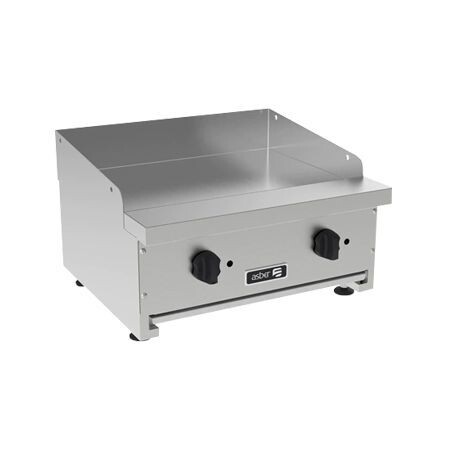 Plancha Lisa a Gas con Placa de 5/8″ ASMG-24 (Snack Line) Asber