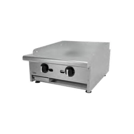 Plancha Lisa Termostática a Gas con Placa de 3/4″ AETG-24-H (Restaurant Line) Asber