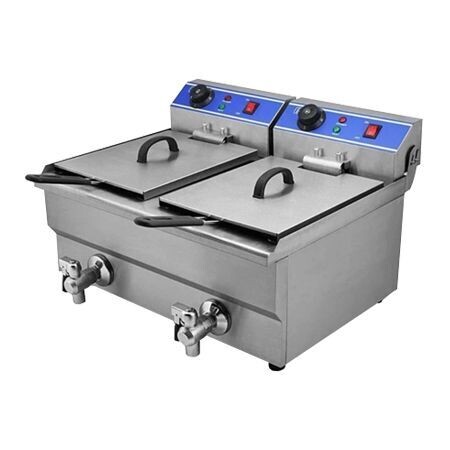 Freidora Eléctrica 2 Tanques 20 Litros (10+10) DZL-20L Kreppsland