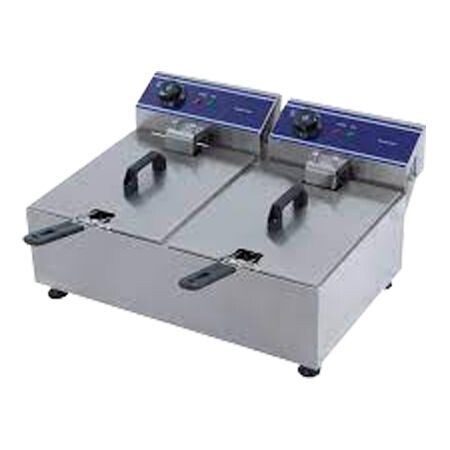 Freidora Eléctrica 20 Litros (10+10) 2 Tinas DZL-20B Kreppsland