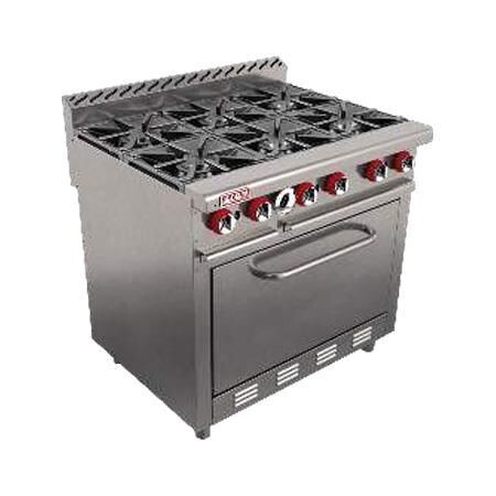 Estufa Comercial 6 Quemadores + Horno a Gas H-6 MIX (Aquiles) Delta