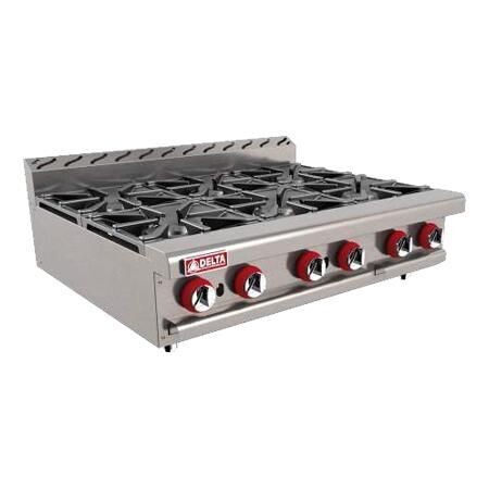 Parrilla 6 Quemadores a Gas 3-6 MIX (Flamoon) Delta