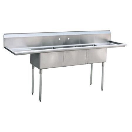 Fregadero 3 Tarjas, 2 Escurrideros F3T-01
